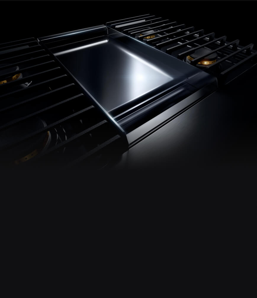 A shot of the top of a JennAir® Professional-Style Range.