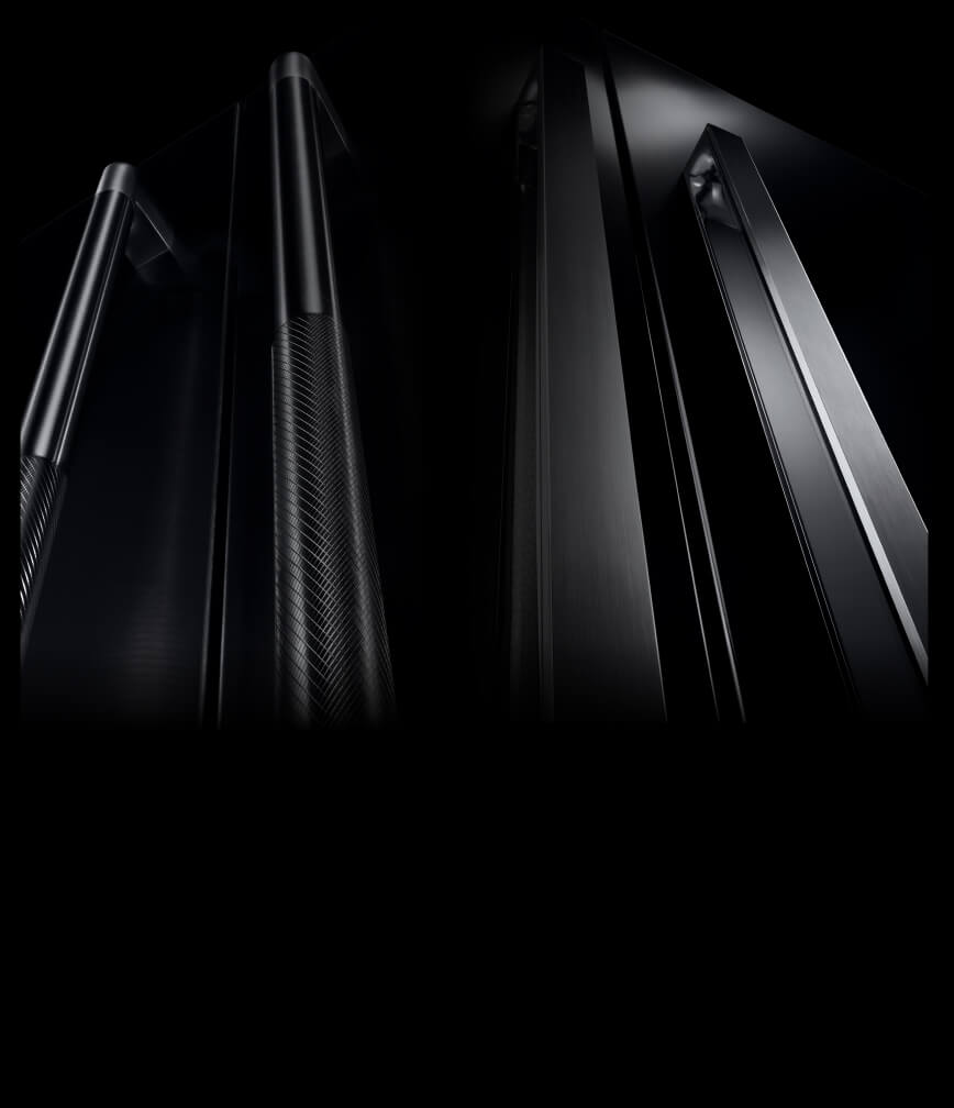 RISE™ and NOIR™ design handles side by side.