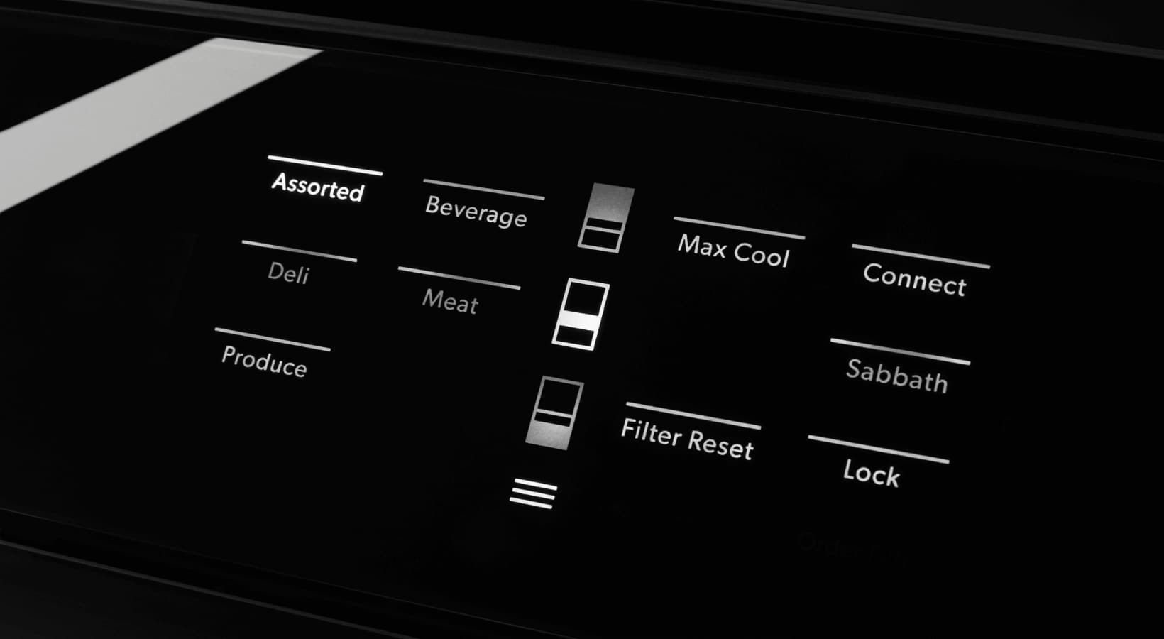 Refrigerator control panel
