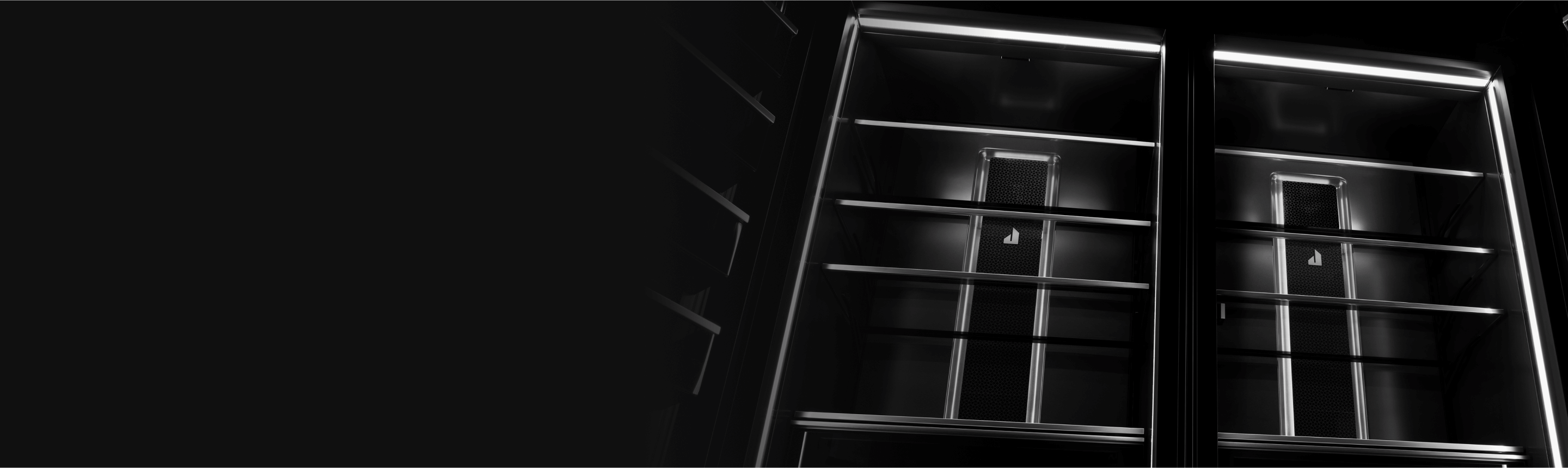 Interior of a high-end refrigerator