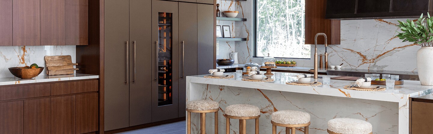 A luxury kitchen outfitted with JennAir® appliances