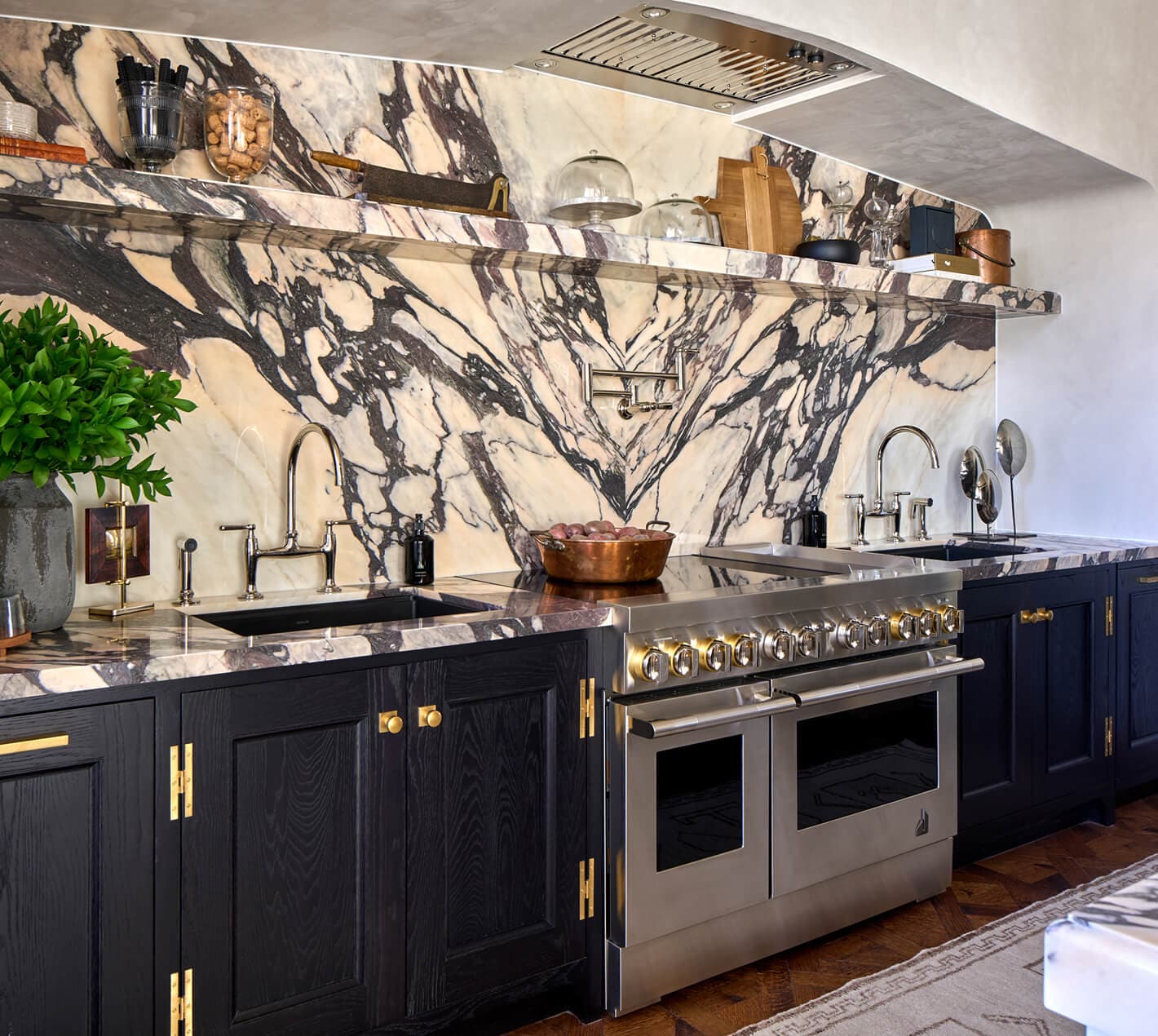 A JennAir® Professional-Style Induction Range in the kitchen of the Kips Bay Dallas Show House