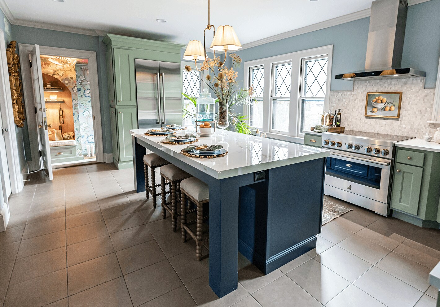 The kitchen in the Junior League Hartford Show House