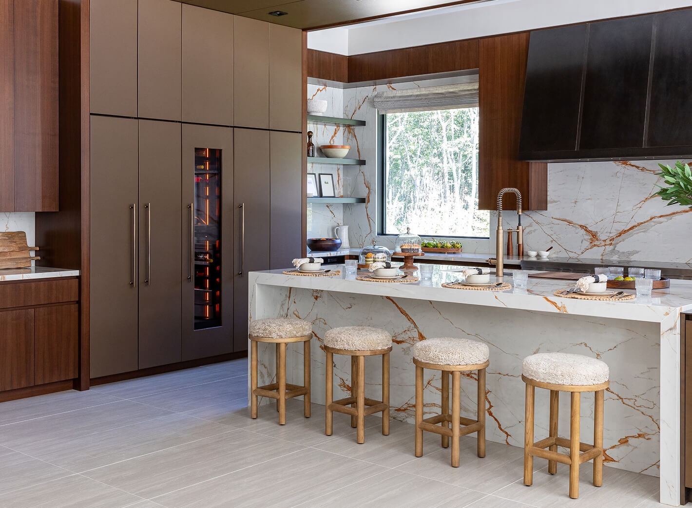 A luxury kitchen outfitted with JennAir® appliances