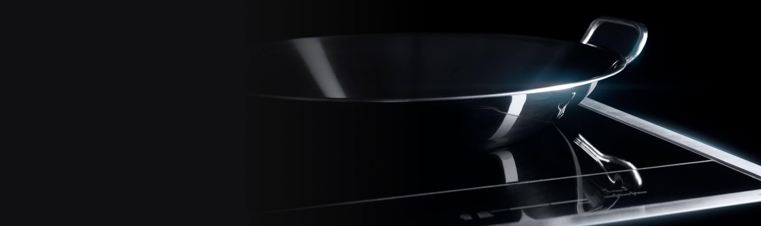 Pan on a flat glass cooking surface