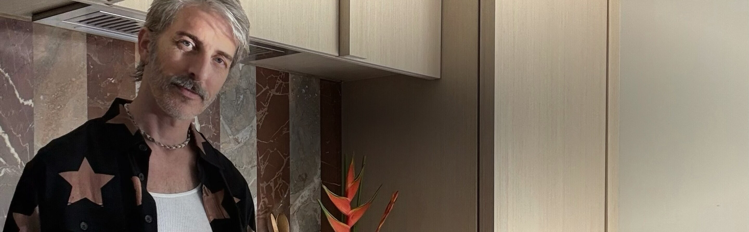 Mat Sanders in his renovated kitchen.