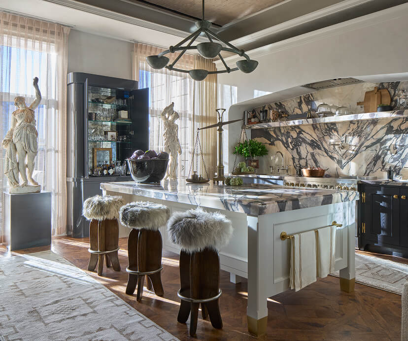 The kitchen in the Kipps Bay Dallas Show House