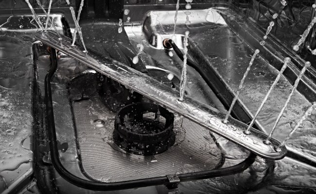 The water arm inside a JennAir Dishwasher.  The water arm inside a JennAir Dishwasher.
