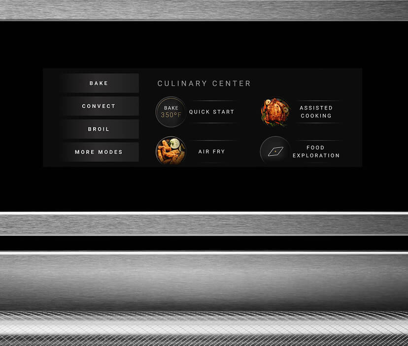 A smart wall oven with assisted cooking capabilities