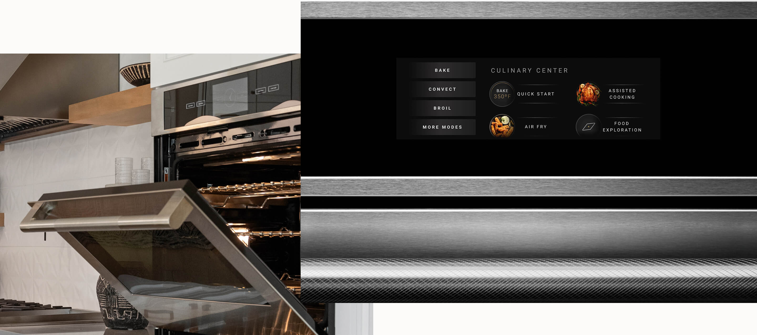 A smart wall oven with assisted cooking capabilities