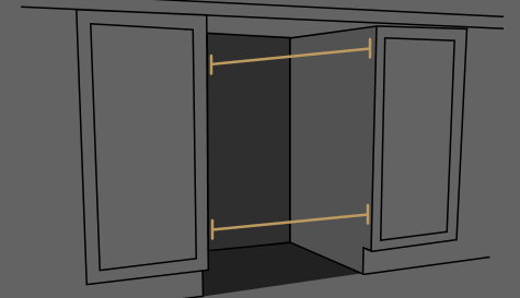 Width of a dishwasher cutout