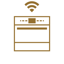 An icon of a smart wall oven.