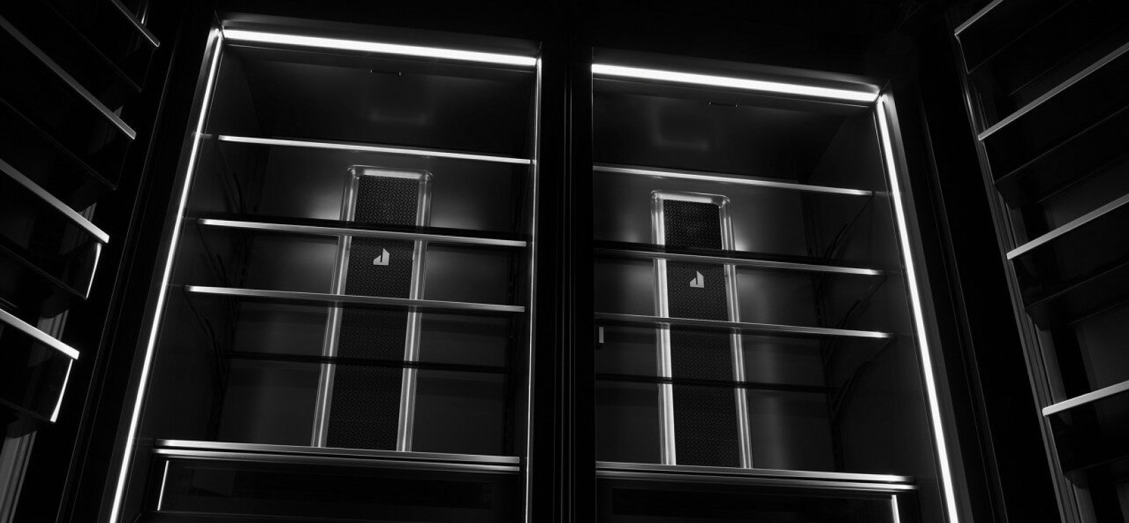 Open side-by-side refrigerator