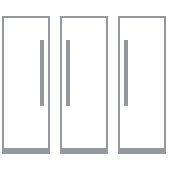 Three column icons, separated.