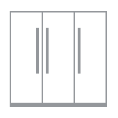 Three column icons, joined together.