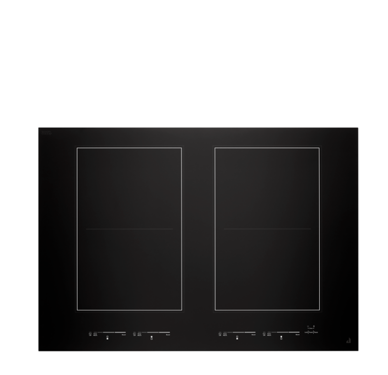 A JennAir® Oblivion Glass Induction Cooktop.