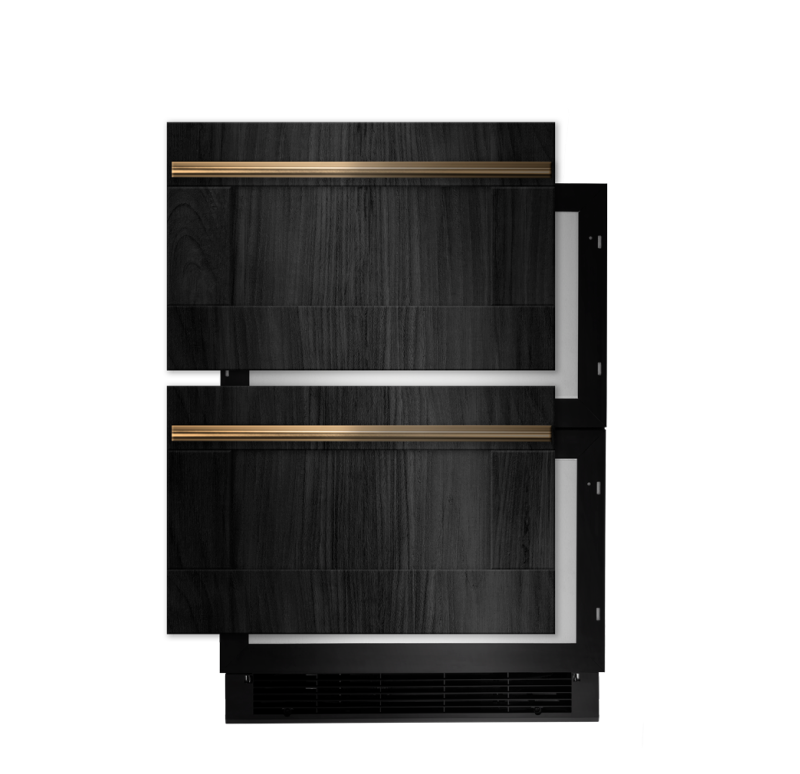 A JennAir® Panel-Ready Double Refrigerator Drawer.
