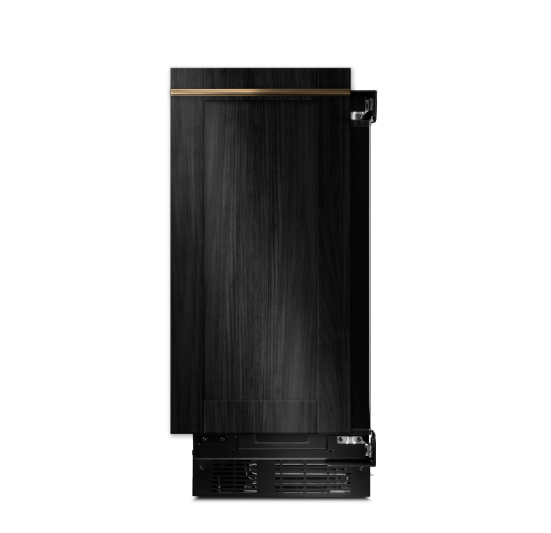 A JennAir® Panel-Ready Ice Machine.