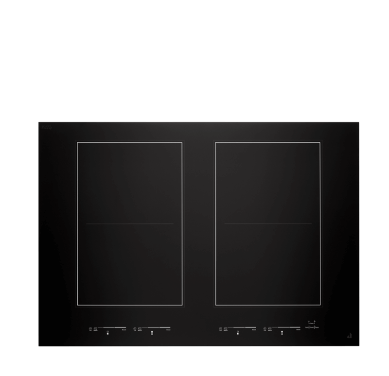 A JennAir® Oblivion Glass Induction Cooktop.
