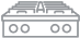 An icon of a 30-inch rangetop.