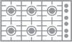 An icon of a gas cooktop.