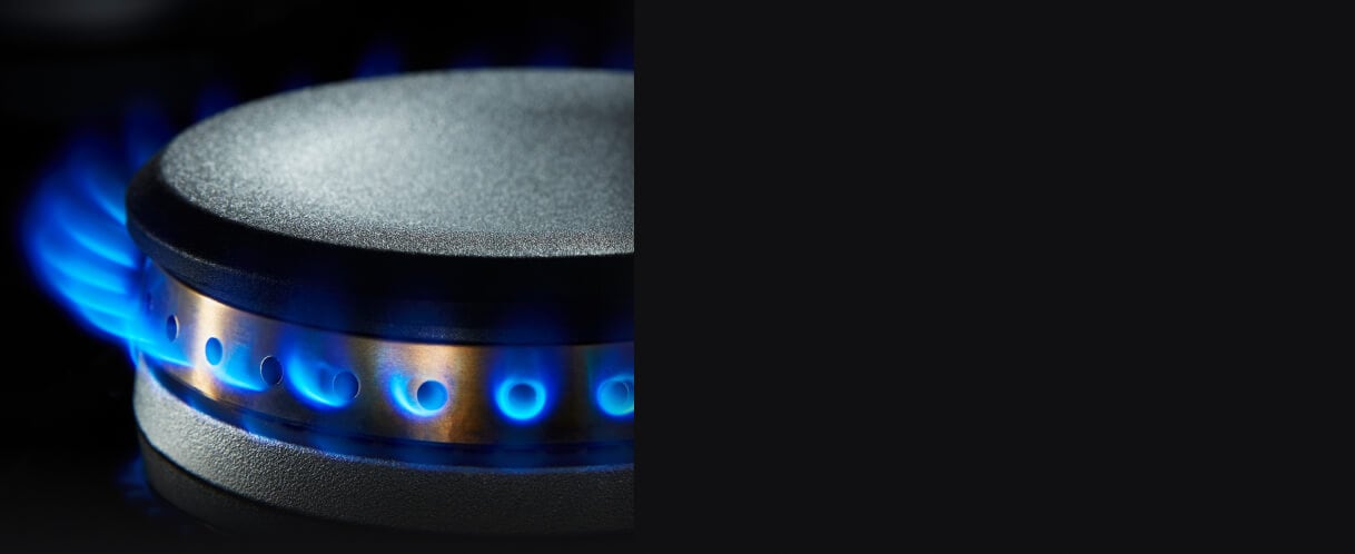 Closeup of the flames on a PowerBurner.