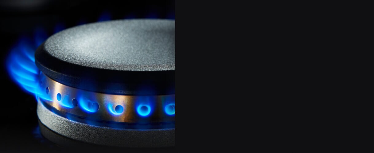 Closeup of the flames on a PowerBurner.