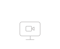 An icon of a computer screen with a video camera on the screen.  An icon of a computer screen with a video camera on the screen.