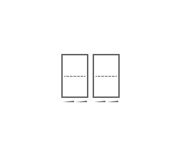 An icon of a 24-inch cooktop.