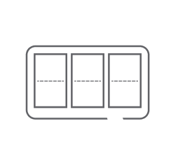 An icon of a cooktop with emotive controls. An icon of a cooktop with emotive controls.