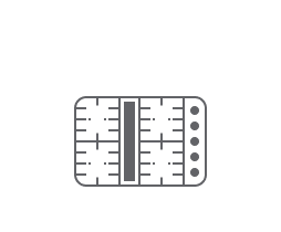 An icon of a 4 burner gas cooktop. An icon of a 4 burner gas cooktop.