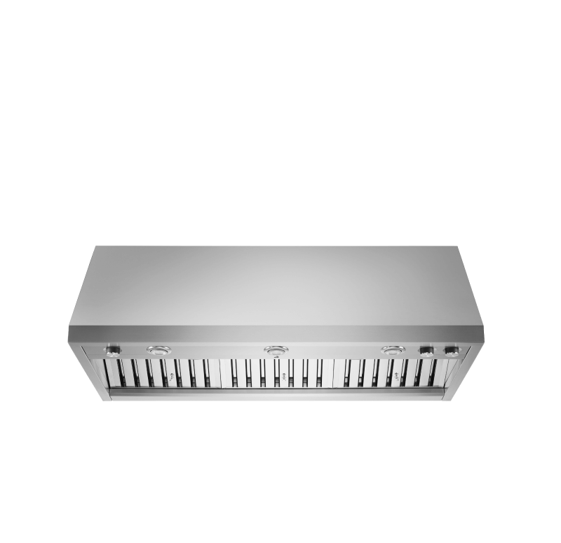 A JennAir® Pro Wall-Mount Hood.