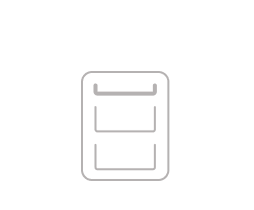 An icon of a dishwasher with a cutlery 3rd rack. 