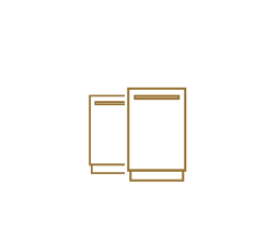 An icon of two wall ovens.