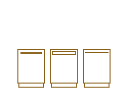 An icon of three dishwashers. 