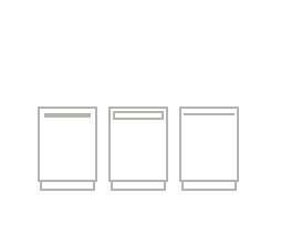 An icon of three dishwashers. 