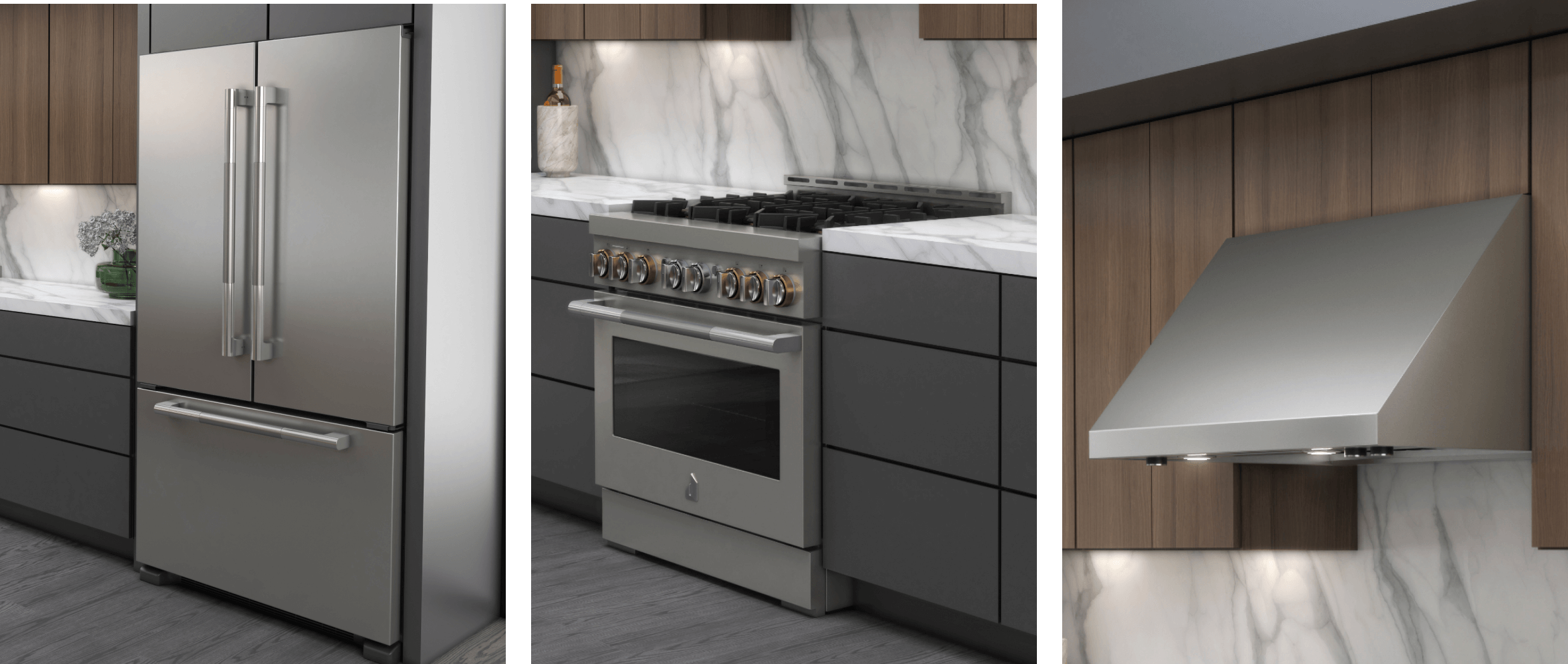 A luxury kitchen featuring JennAir® appliances. A luxury kitchen featuring JennAir® appliances.