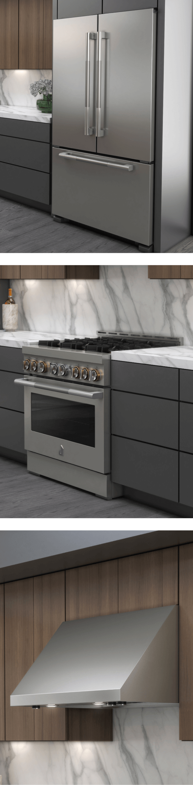 A luxury kitchen featuring JennAir® appliances. A luxury kitchen featuring JennAir® appliances.