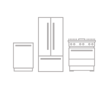 A series of icons of different appliances. A series of icons of different appliances.