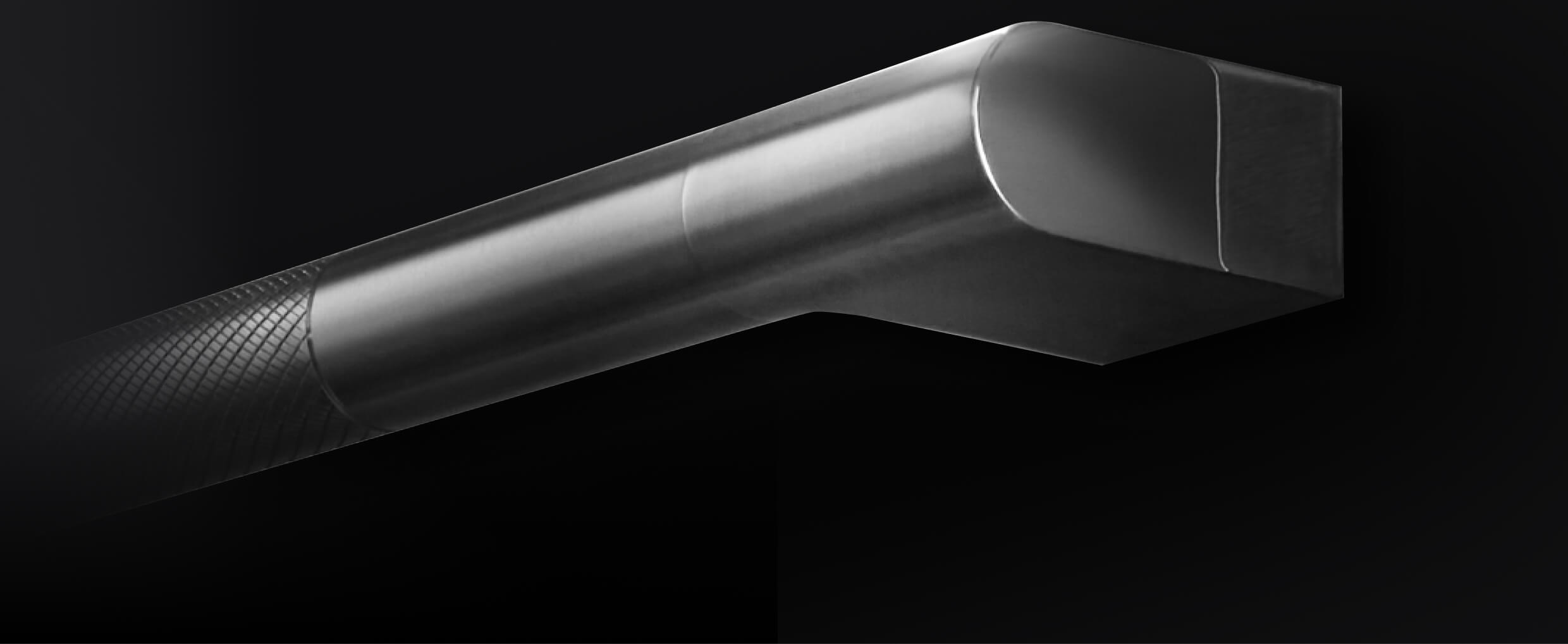 A close-up of the RISE™ handle's design.