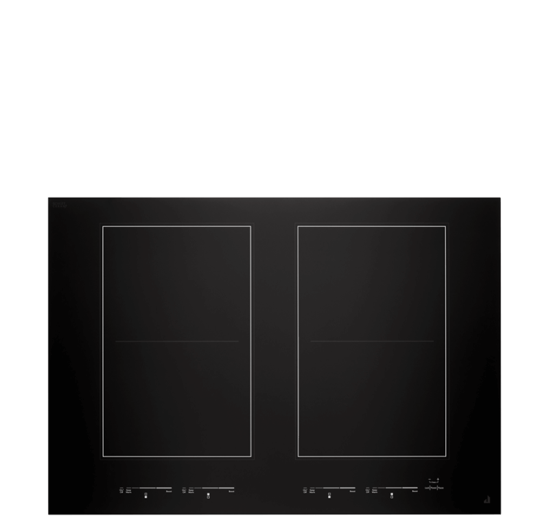 A JennAir® Oblivion Glass Induction Cooktop.
