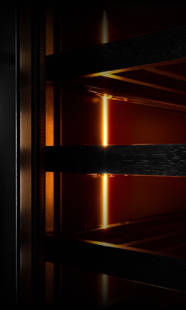 The interior of a wine column.