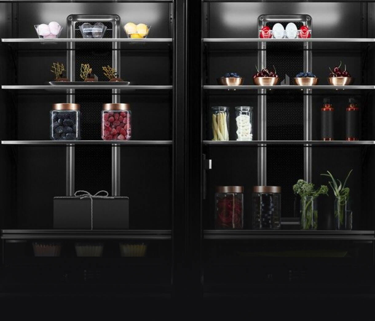 The interior of a pair of JennAir® columns.