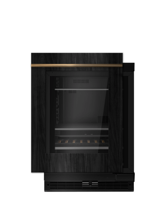 A JennAir® Panel-Ready Beverage Center.
