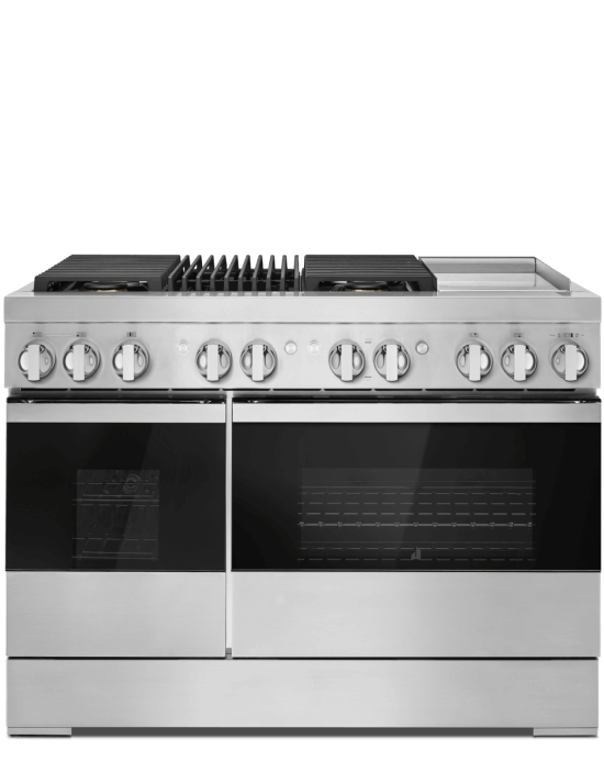 A JennAir® NOIR™ Professional-Style Range.