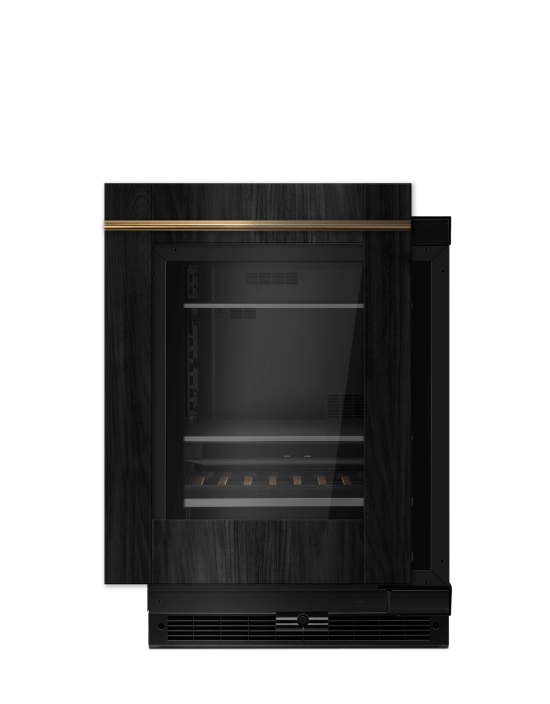 A JennAir® Panel-Ready Beverage Center.
