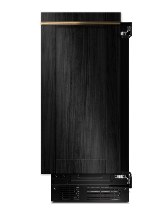 A JennAir® Panel-Ready Ice Machine.