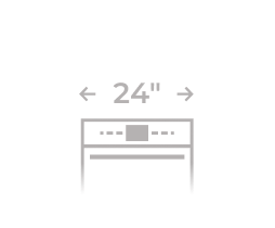 An icon of a 24-inch wall oven.
