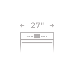 An icon of a 27-inch wall oven.