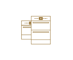 An icon of two wall ovens.